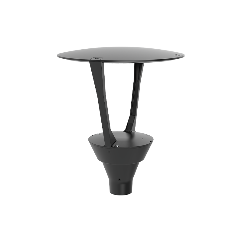 Moderna luz de jardín con soporte de tres puntas